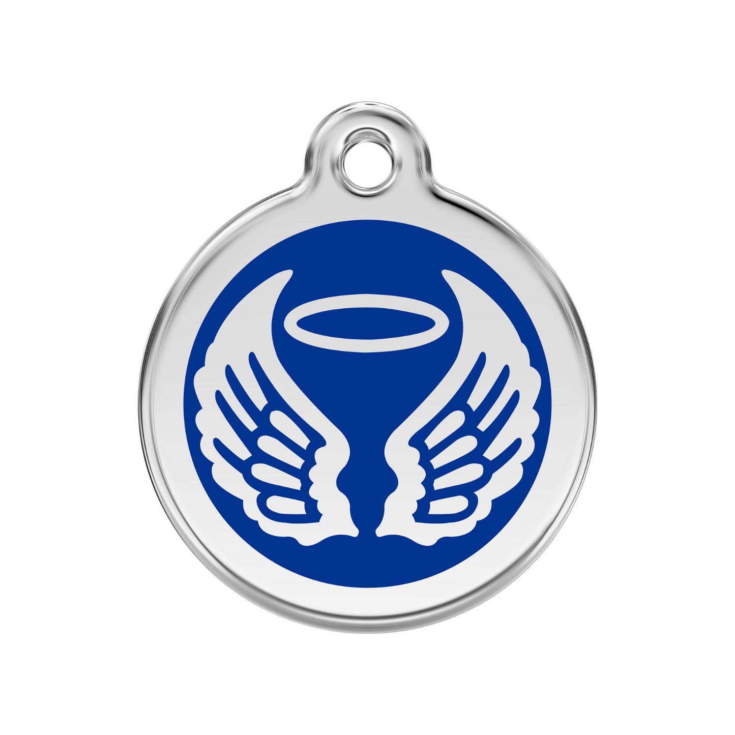 medaille identification chien bleu fonce