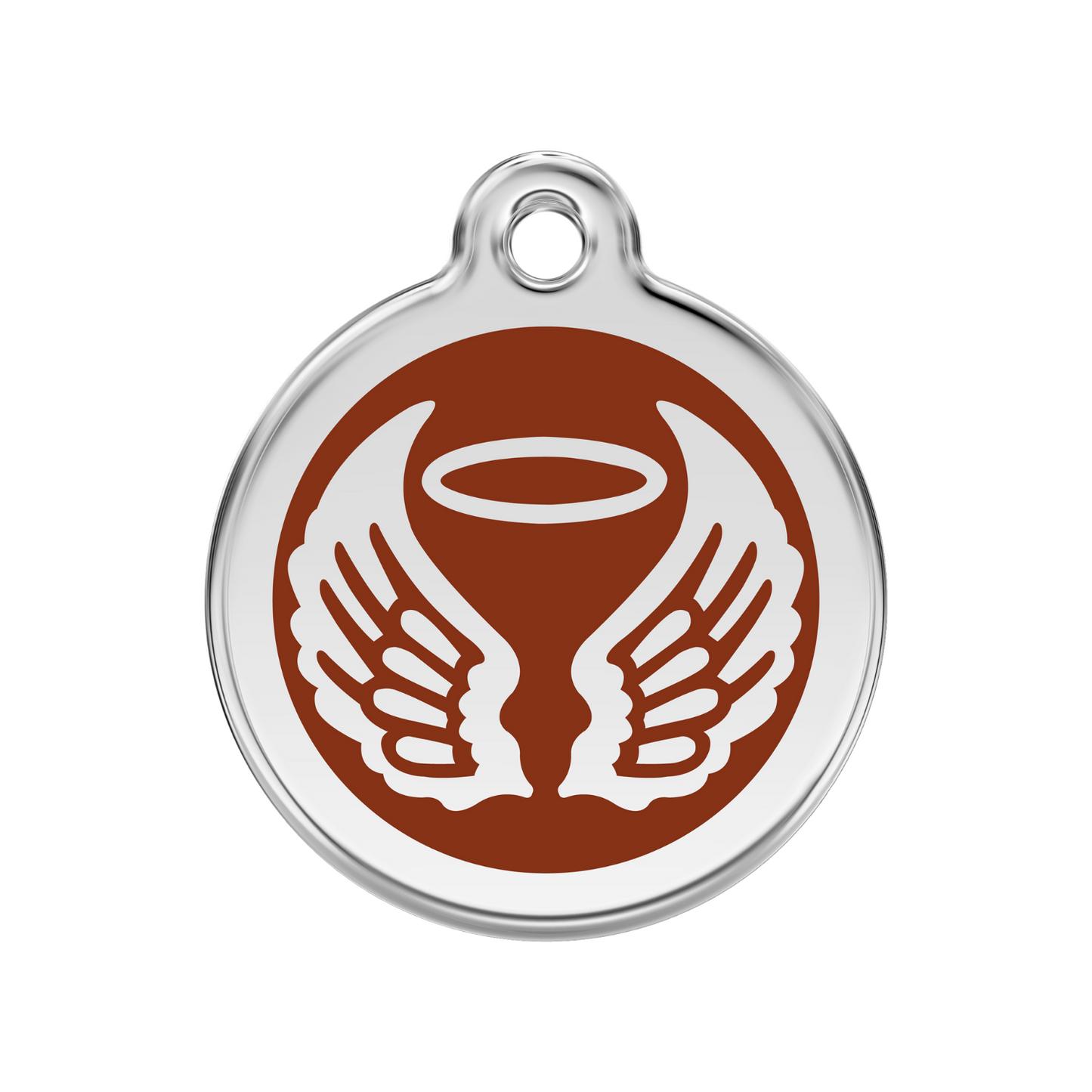 medaille identification chien marron