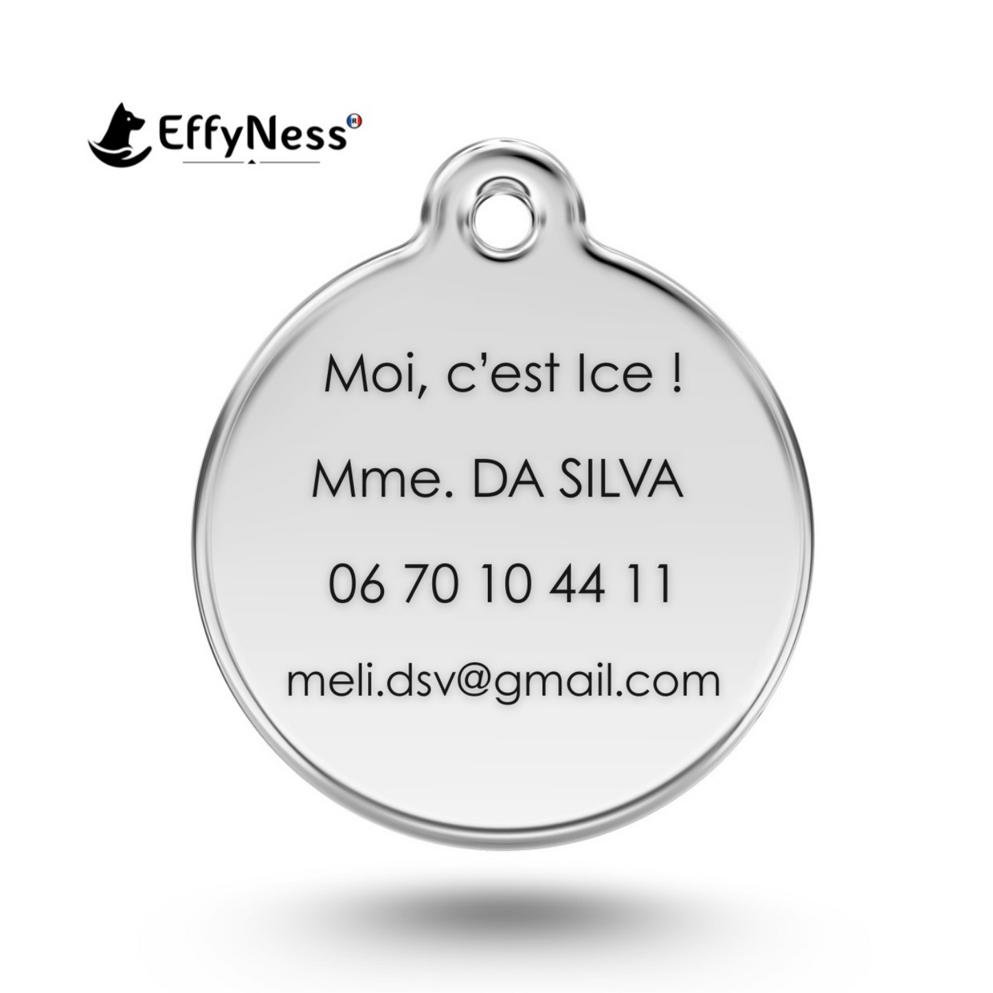 medaille personalisee a graver pour chien
