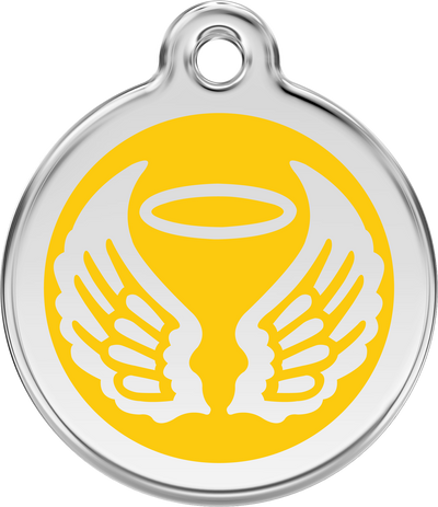 Médaille pour Chien Gravée et Personnalisée – Identification de Collier – Idée Cadeau Originale – Ange｜EffyNess®