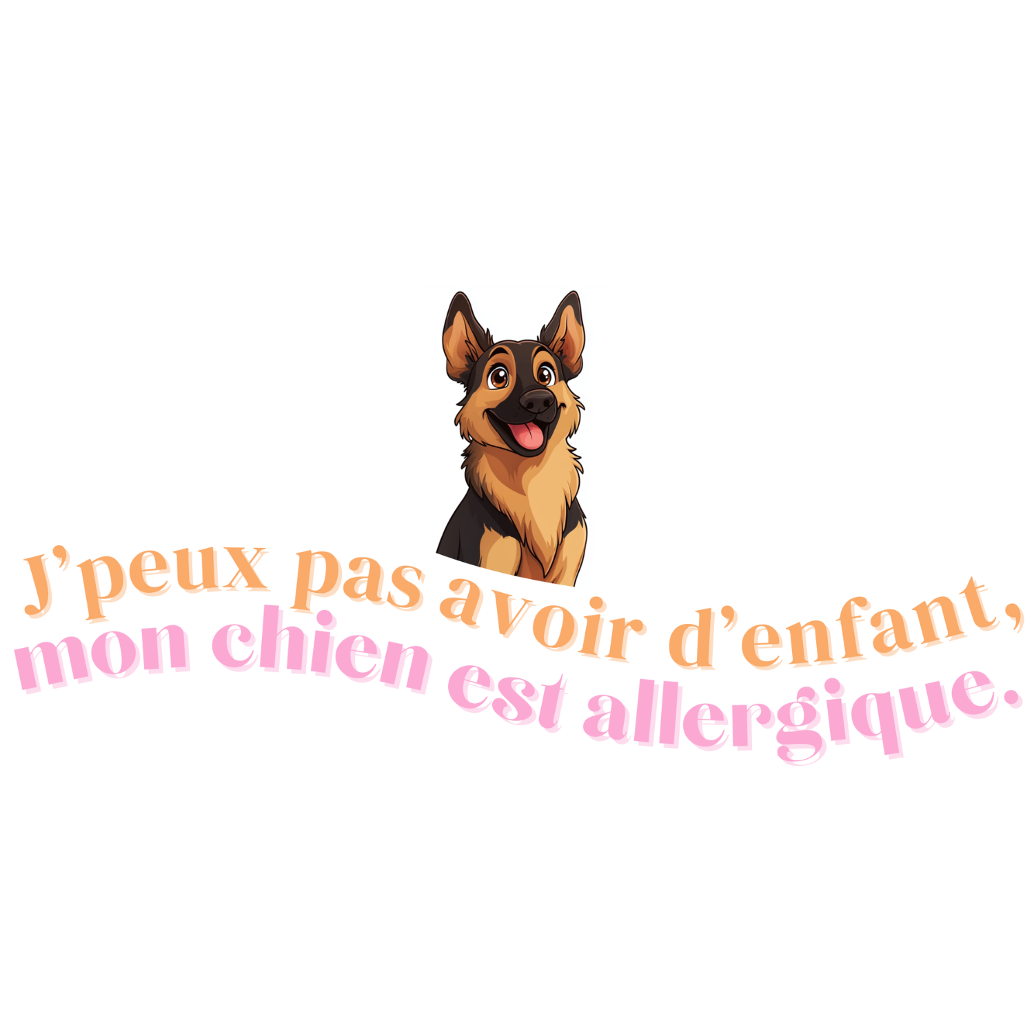T-shirt - J'peux pas avoir d'enfant, mon Chien est allergique - EffyNess®