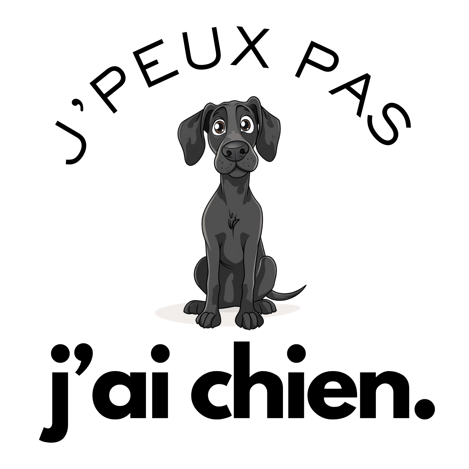 T-shirt - J'peux pas j'ai chien - EffyNess®