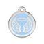 medaille identification chien bleu clair