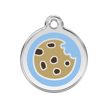 medaille identification chien bleu cookie