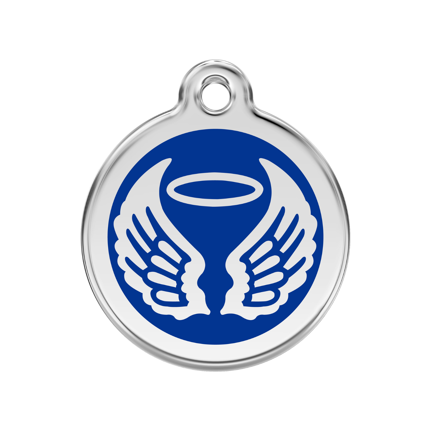 medaille identification chien bleu fonce