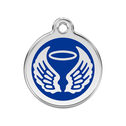 medaille identification chien bleu fonce