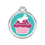 medaille identification chien cupcake pailllettes