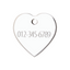 medaille identification chien inox coeur gravure dos