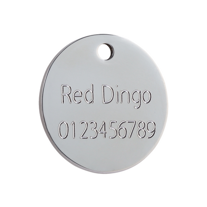 medaille identification chien inox disque gravure