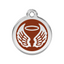 medaille identification chien marron