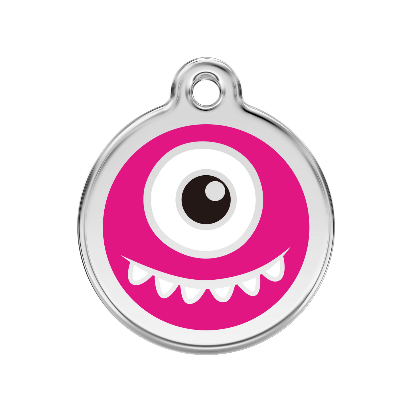 medaille identification chien monstre rose