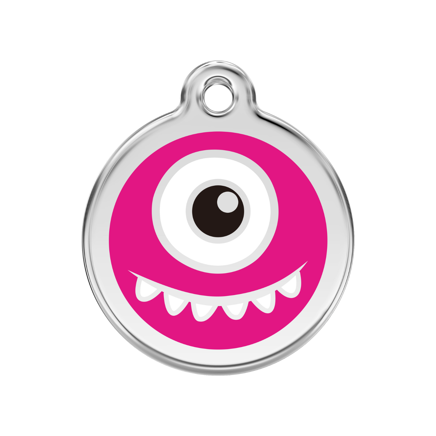medaille identification chien monstre rose