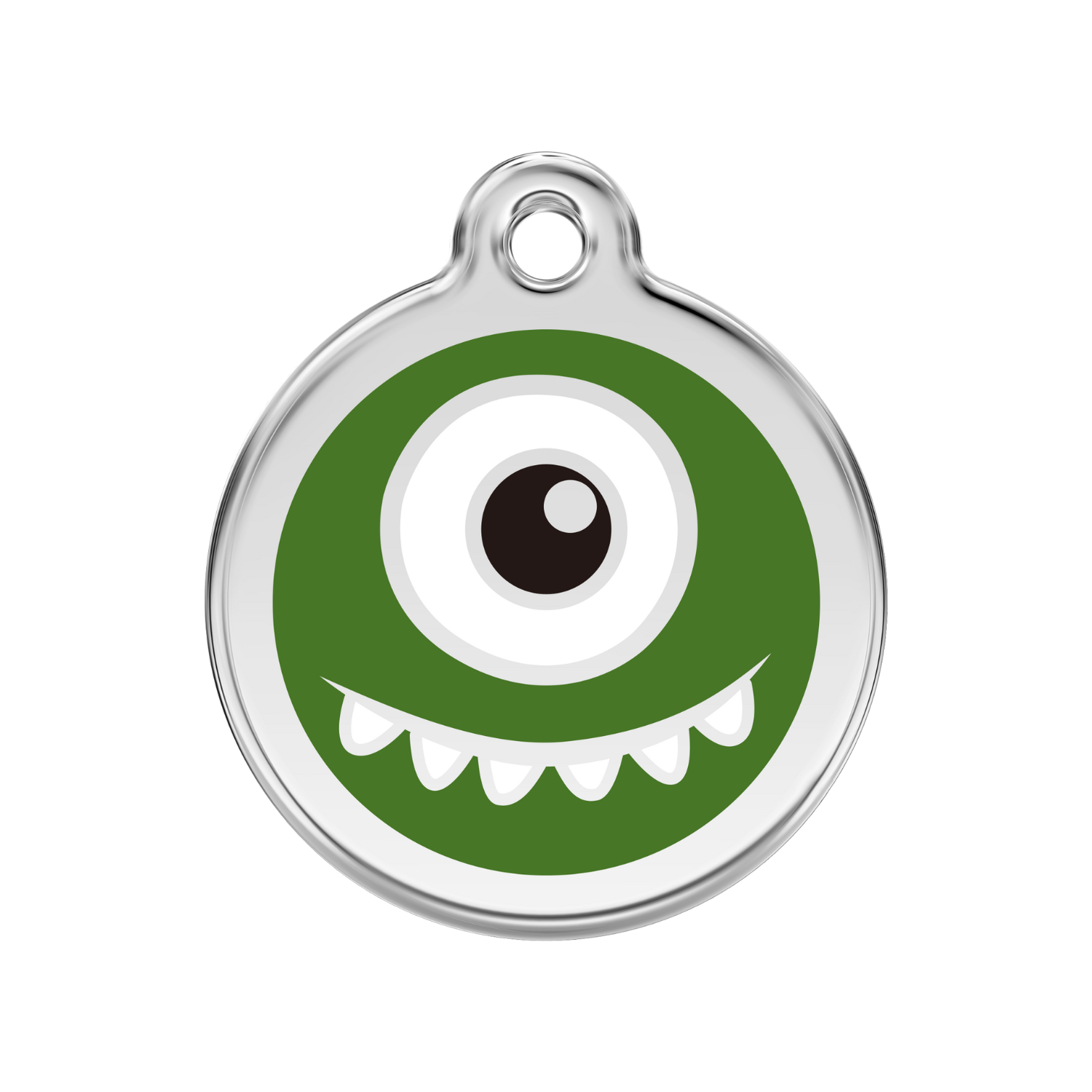 medaille identification chien monstre vert