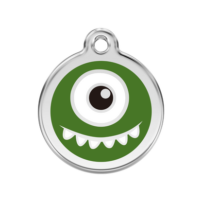 medaille identification chien monstre vert