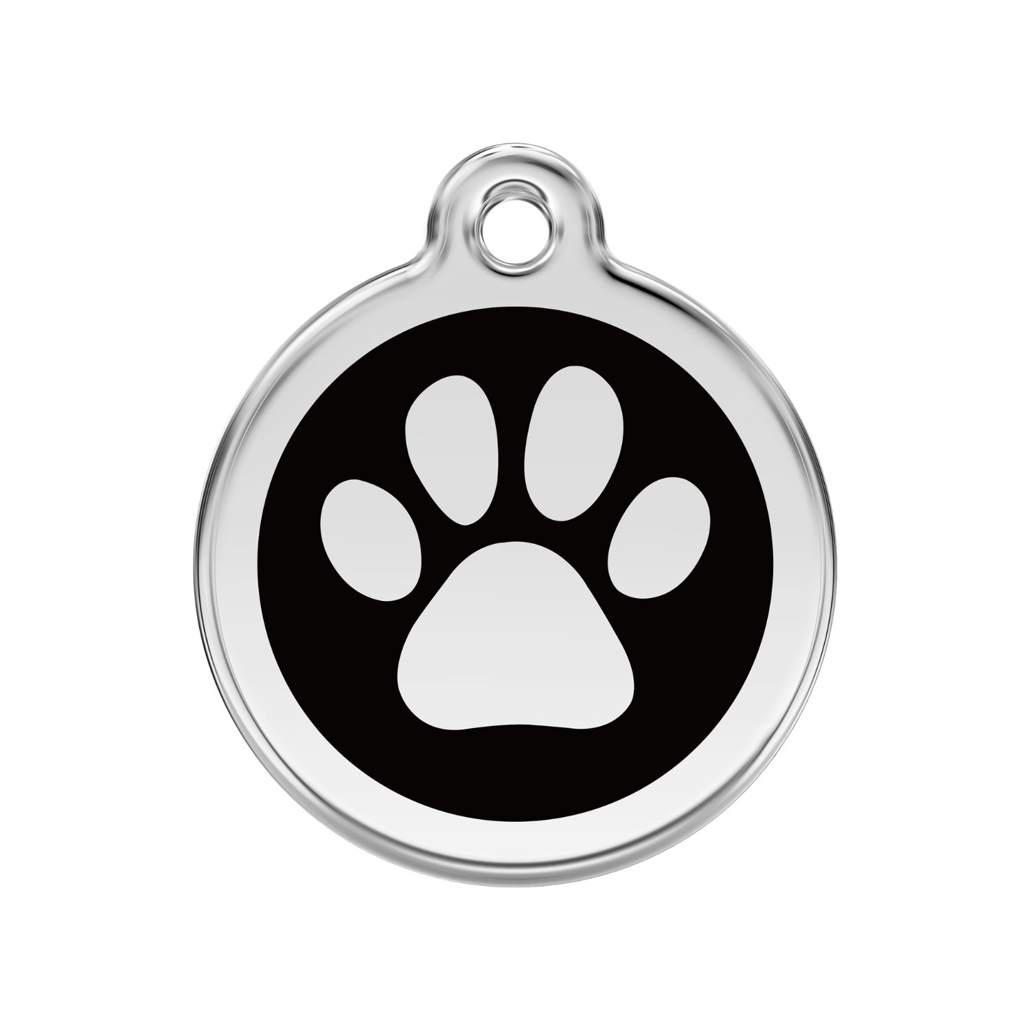 medaille identification chien patte noir