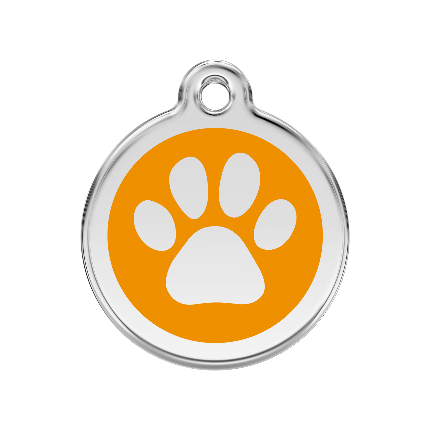 medaille identification chien patte orange