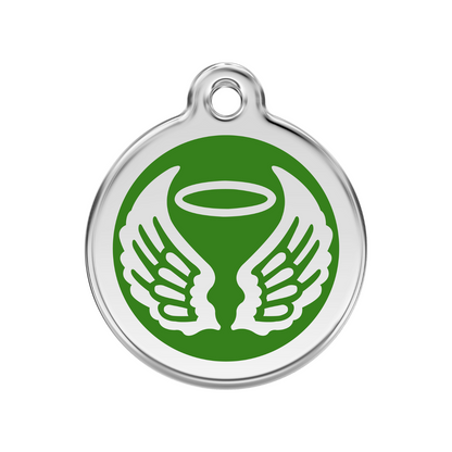 medaille identification chien vert
